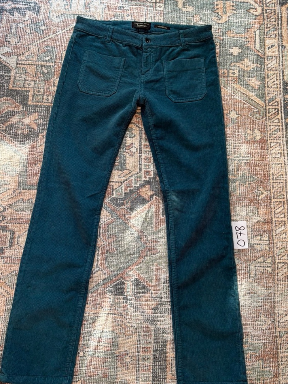 Christophe Sauvat by Johanna Fath Corduroy Pants XL Teal Made Portugal Rare